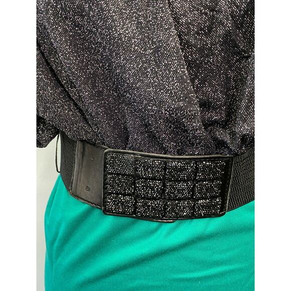 Apple Bottoms Python Crush Jet Black Shimmer Dress Women's Size XL - Picture 4 of 7